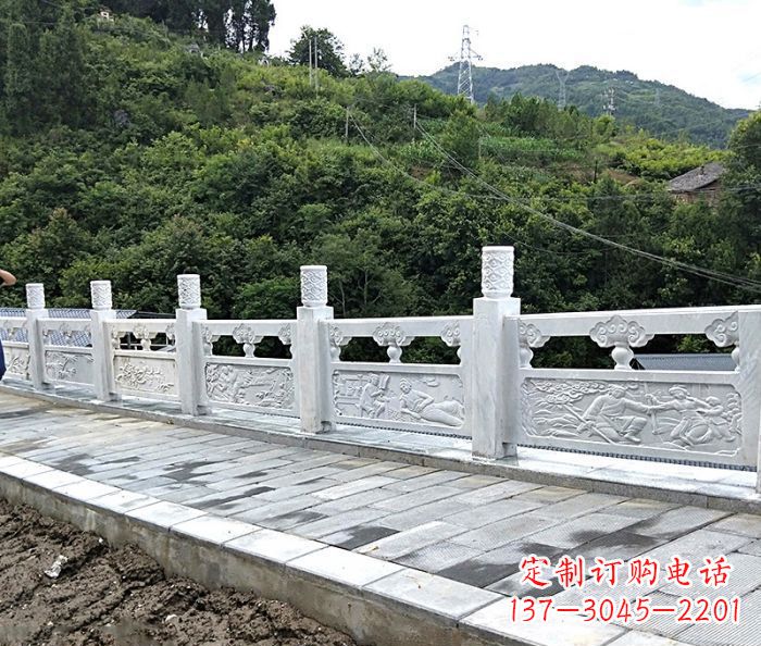 公园景观大理石栏板石雕_2