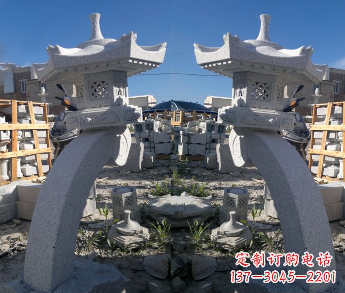 精美大理石镂空石灯雕塑 精美大理石镂空石灯雕塑