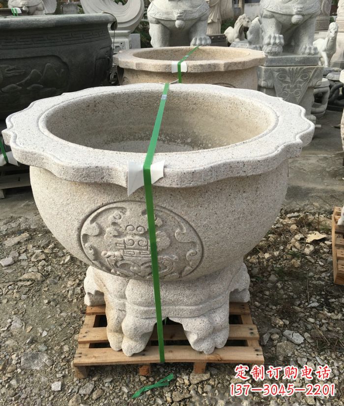 公园景观大理石水缸石雕