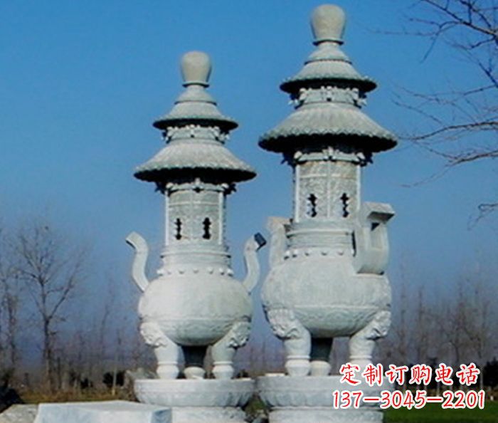 公园景观仿古石雕香炉