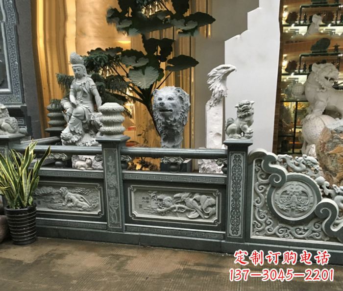公园景观仿古石栏板 (3)