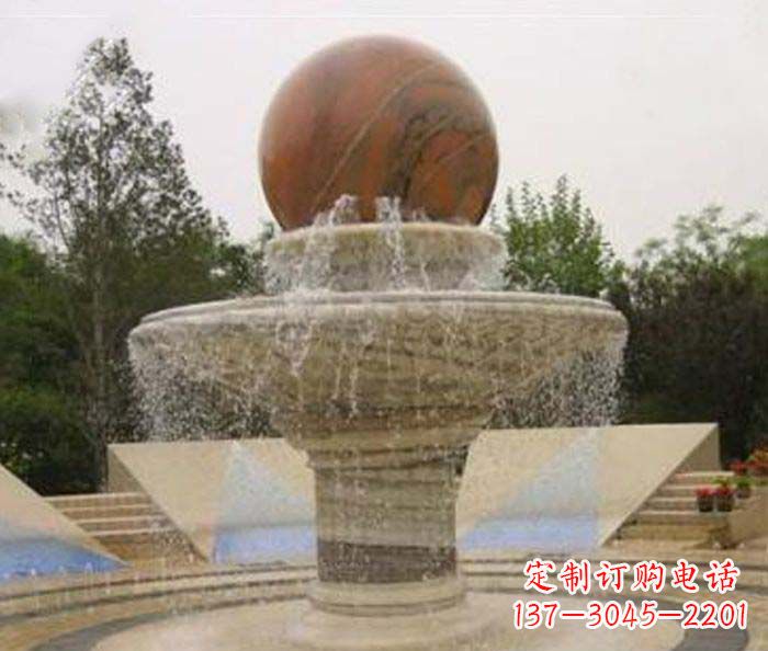 公园景观风水球喷泉石雕 (2)