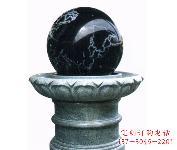 公园景观风水球喷泉石雕 (3)