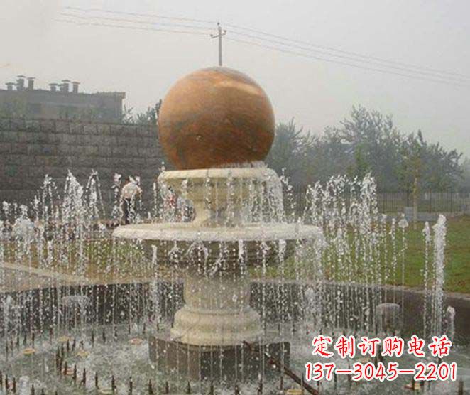 公园景观风水球喷泉石雕