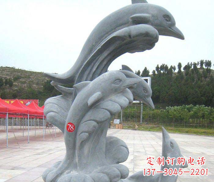 精美海豚雕塑 烘托您的公园景观 精美海豚雕塑 烘托您的公园景观