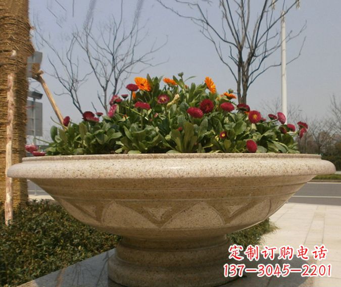 公园景观花盆石雕 (2)