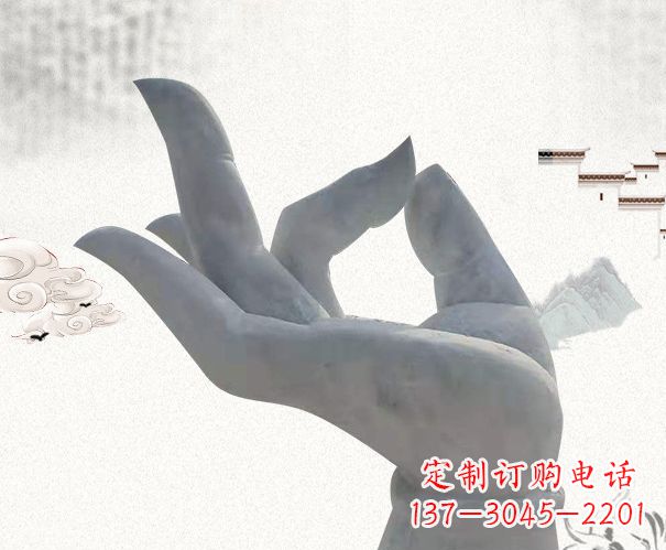 公园景观兰花指石雕