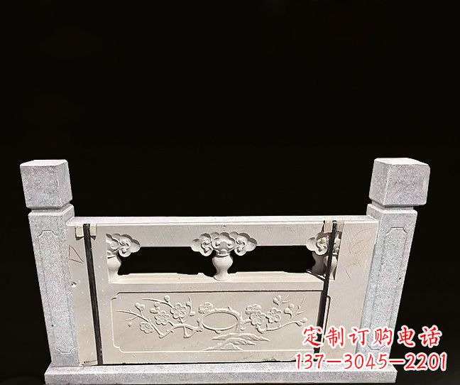 梅花浮雕石栏板雕塑 梅花浮雕石栏板雕塑