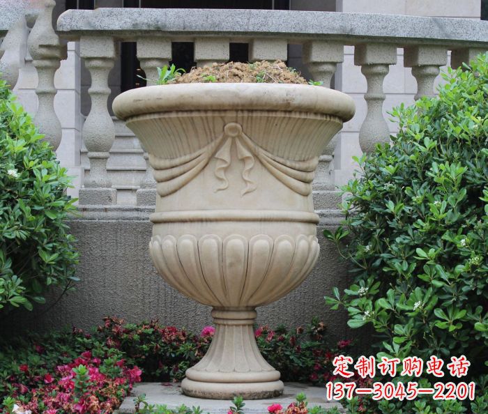 公园景观欧式花盆石雕
