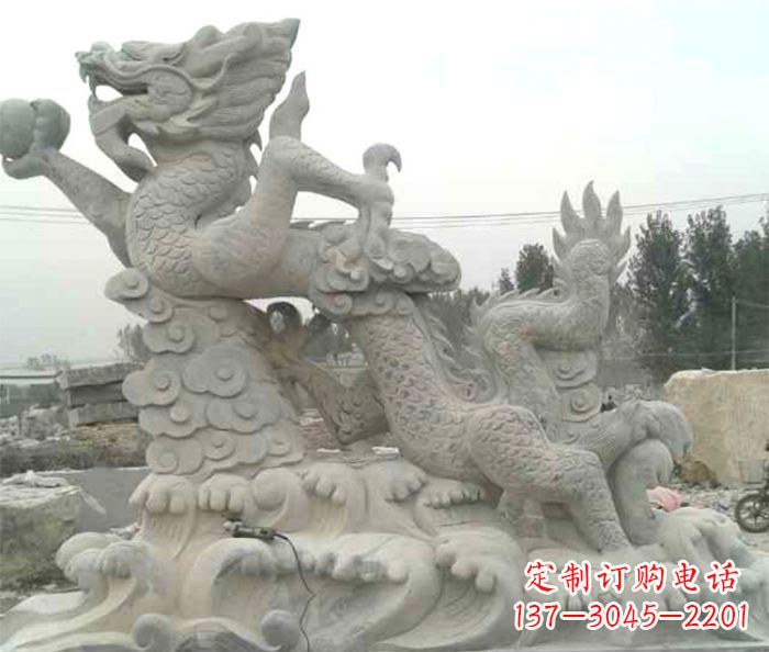 精美青龙出水石雕 精美青龙出水石雕