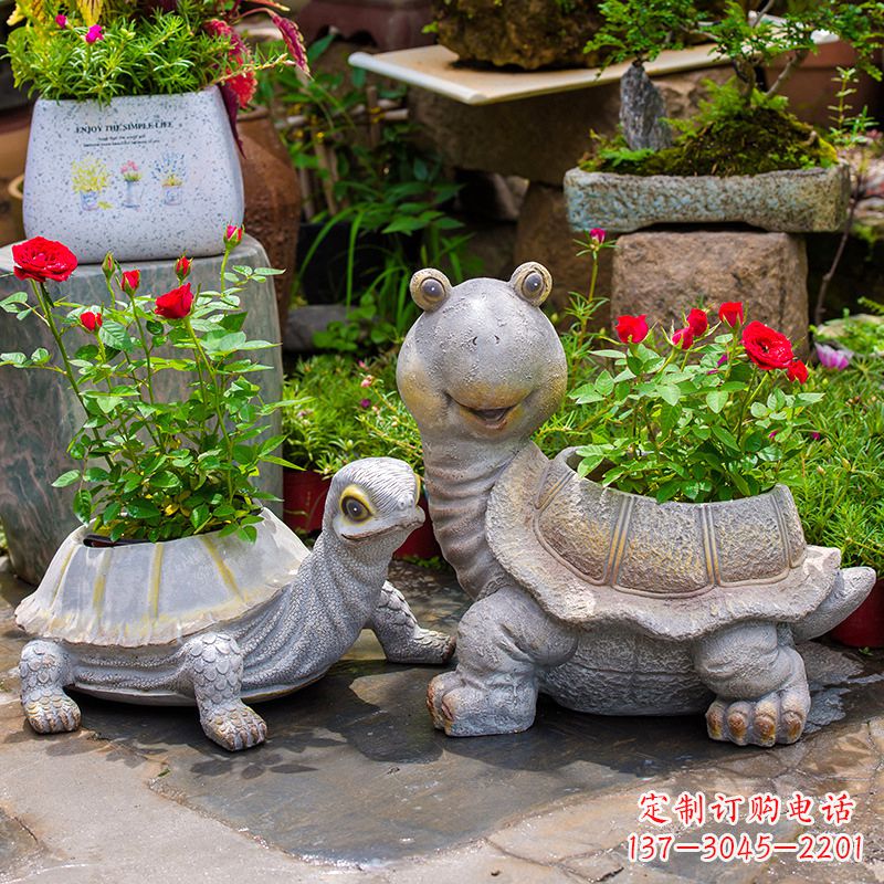 铸铁乌龟花盆雕塑 铸铁乌龟花盆雕塑