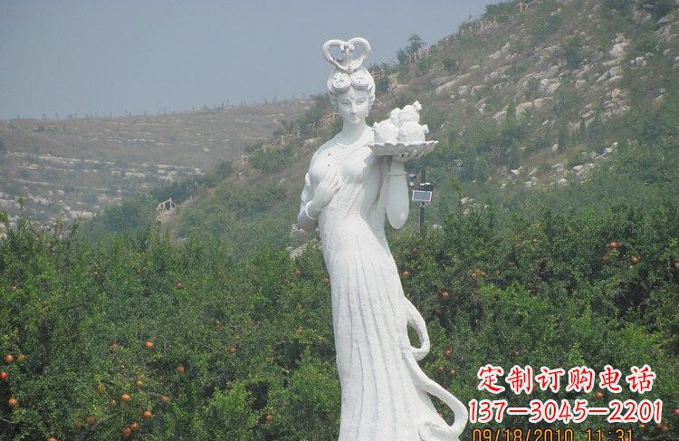 公园景区石榴仙子石雕