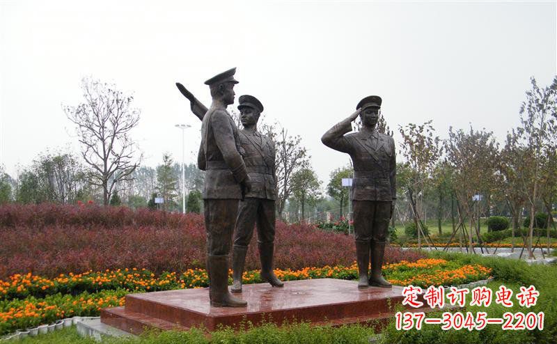 公园警察人物铜雕