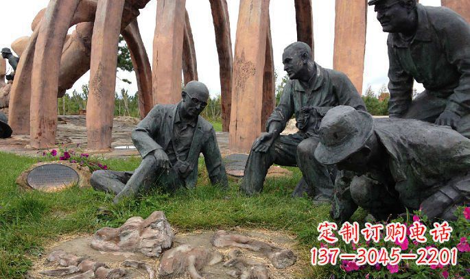 公园考古人物人物铜雕