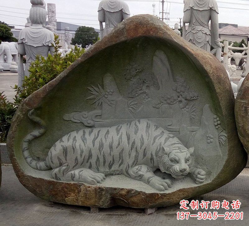 公园老虎石雕