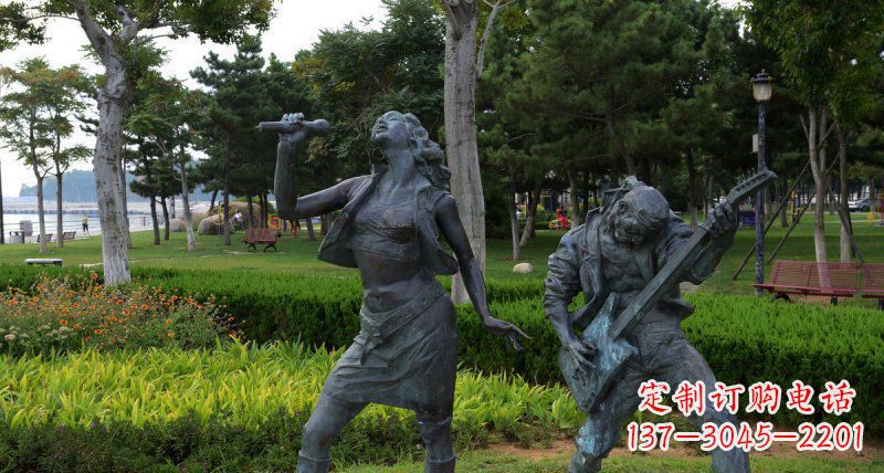 公园乐队人物铜雕