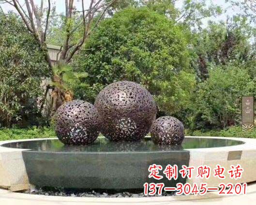 公园镂空球不锈钢景观雕塑