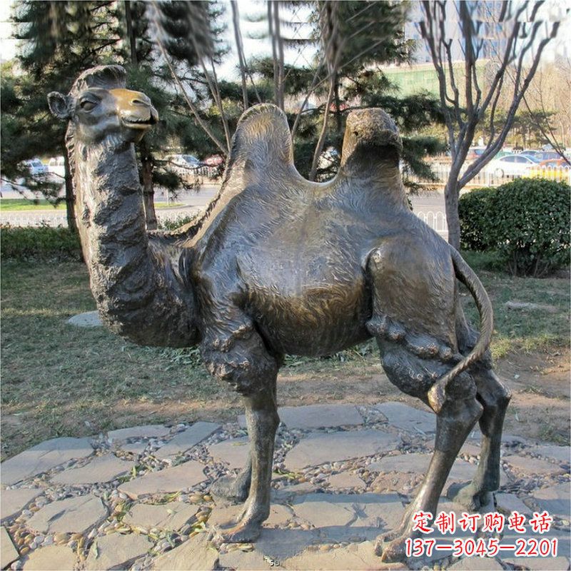 公园骆驼动物铜雕摆件