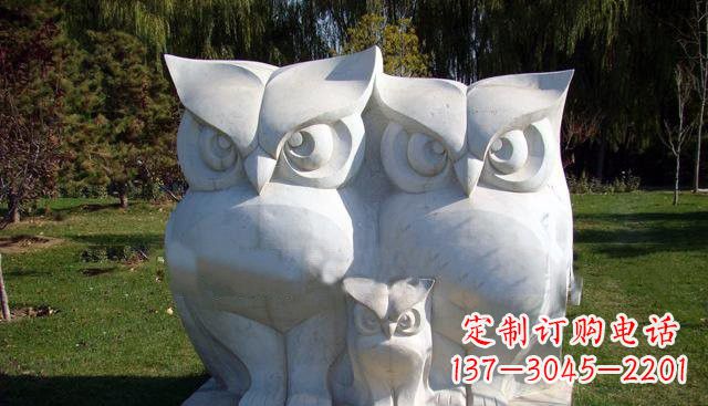 公园猫头鹰石雕