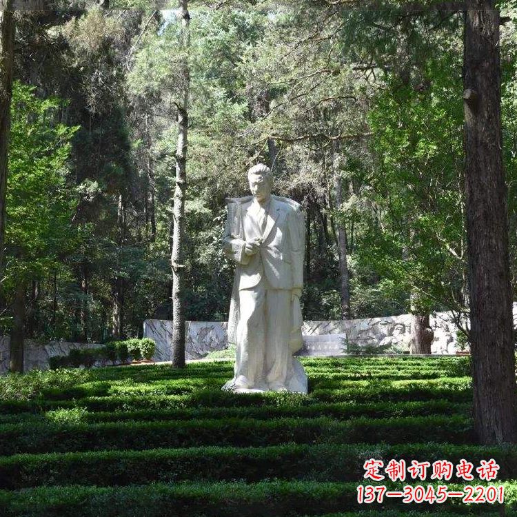 公园名人作曲家聂耳汉白玉石雕像