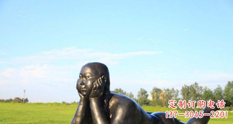 美好时光,萌萌哒胖女孩青铜雕塑 美好时光,萌萌哒胖女孩青铜雕塑