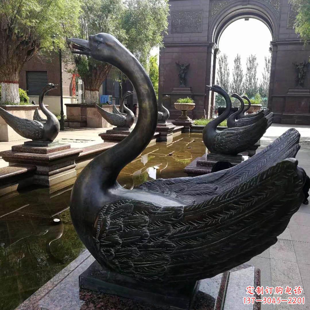 天鹅雕塑 - 公园/喷水/天鹅/铜雕 天鹅雕塑 - 公园/喷水/天鹅/铜雕
