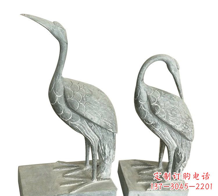 完美纯手工雕刻青石仿古丹顶鹤石雕 完美纯手工雕刻青石仿古丹顶鹤石雕