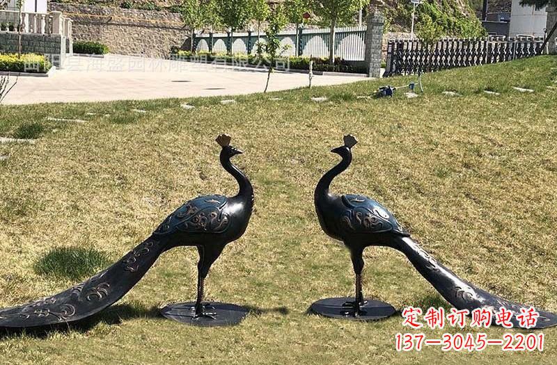 青铜雕塑 - 公园/青铜/孔雀 青铜雕塑 - 公园/青铜/孔雀
