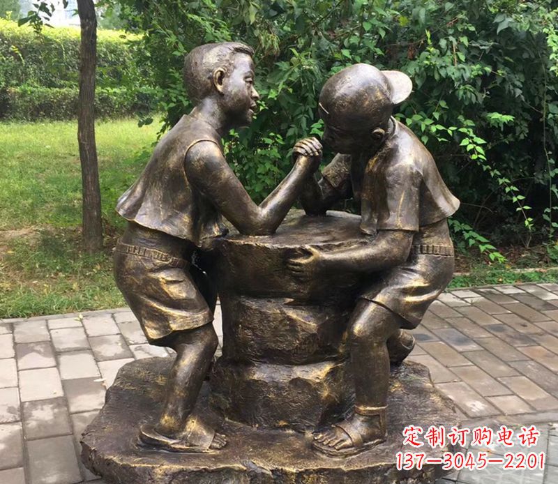 童心盎然儿童铜雕 童心盎然儿童铜雕