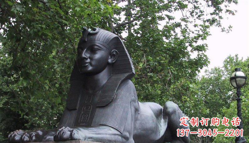 公园狮身人面像景观铜雕