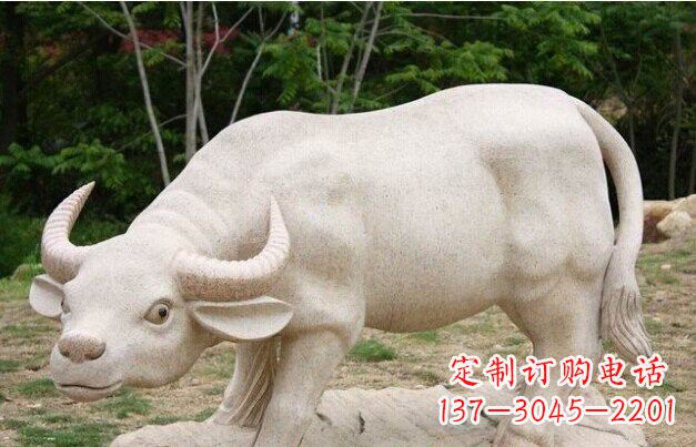 公园石雕牛