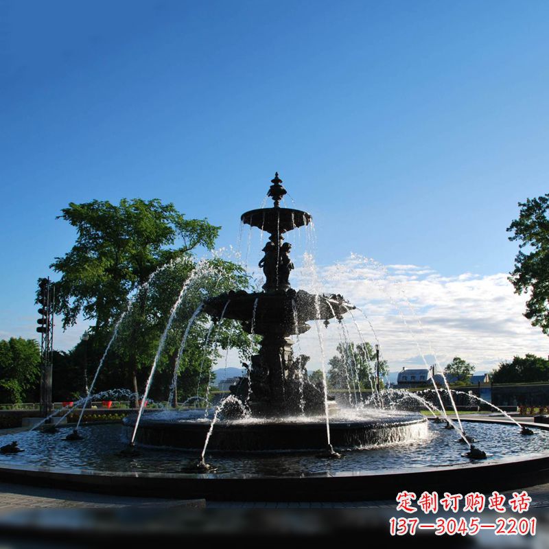 公园石雕喷泉水景雕塑