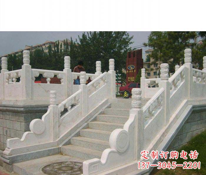 公园石栏板大理石雕塑