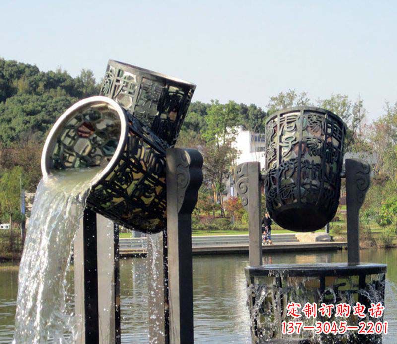 公园水缸喷泉铜雕
