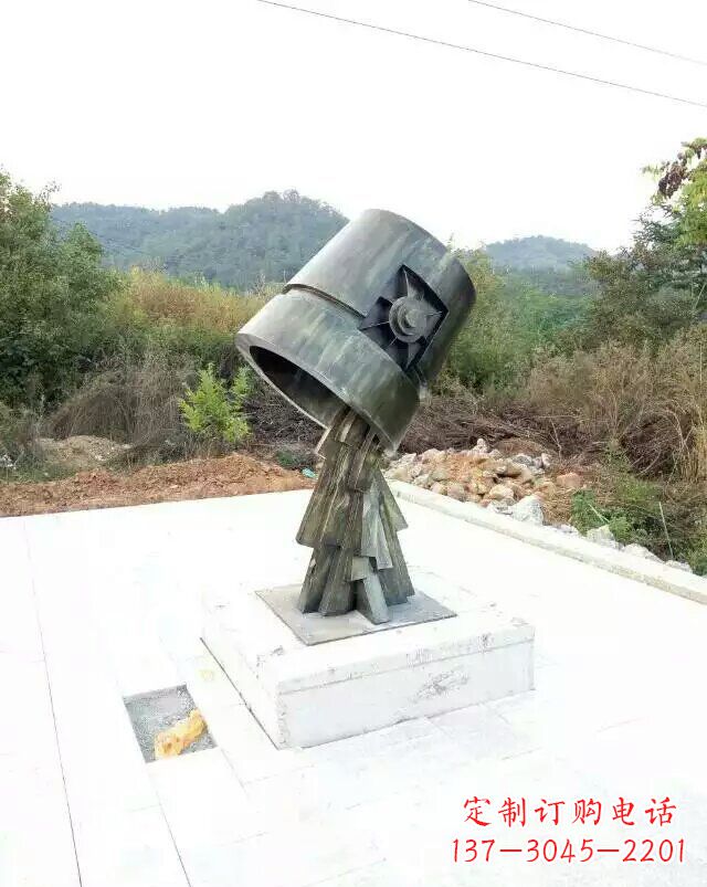 公园水桶铜雕
