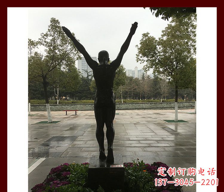 中领雕塑运动员静态铜雕 中领雕塑运动员静态铜雕