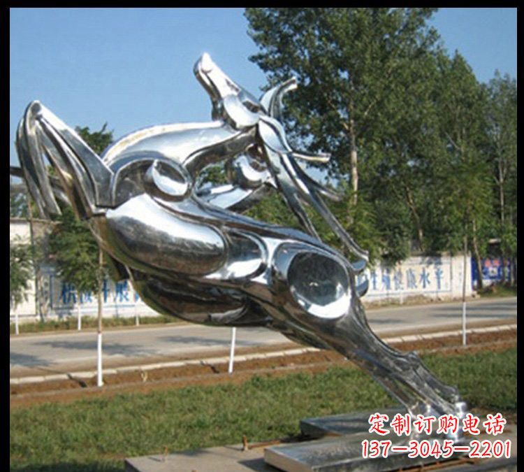 梅花鹿不锈钢雕塑新美的精美装饰 梅花鹿不锈钢雕塑新美的精美装饰
