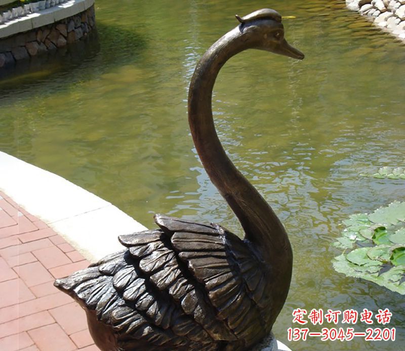 公园装饰铜天鹅喷泉雕塑 公园装饰铜天鹅喷泉雕塑