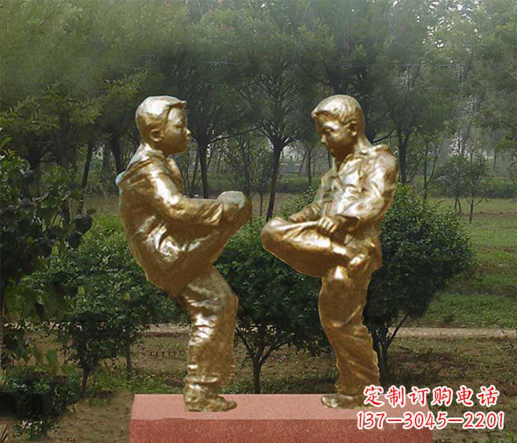 公园童趣铜雕