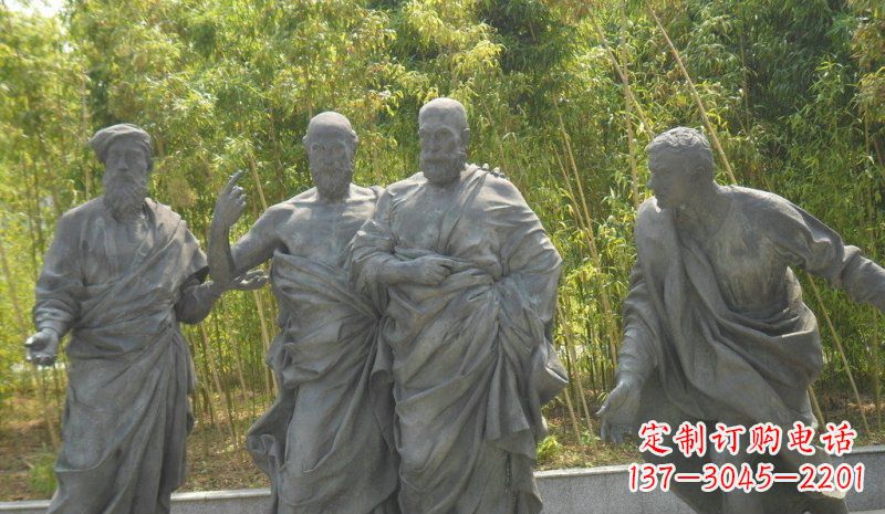 公园西方名人人物铜雕