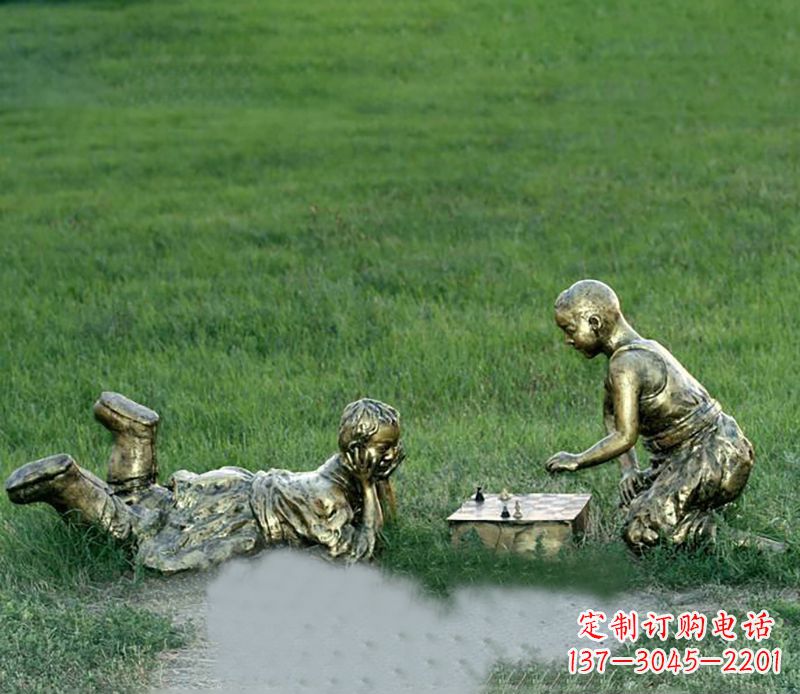 优雅精致的儿童铜雕 优雅精致的儿童铜雕