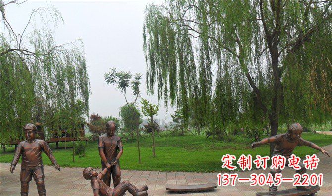 多彩童年,铜雕小孩游戏人物雕塑 多彩童年,铜雕小孩游戏人物雕塑