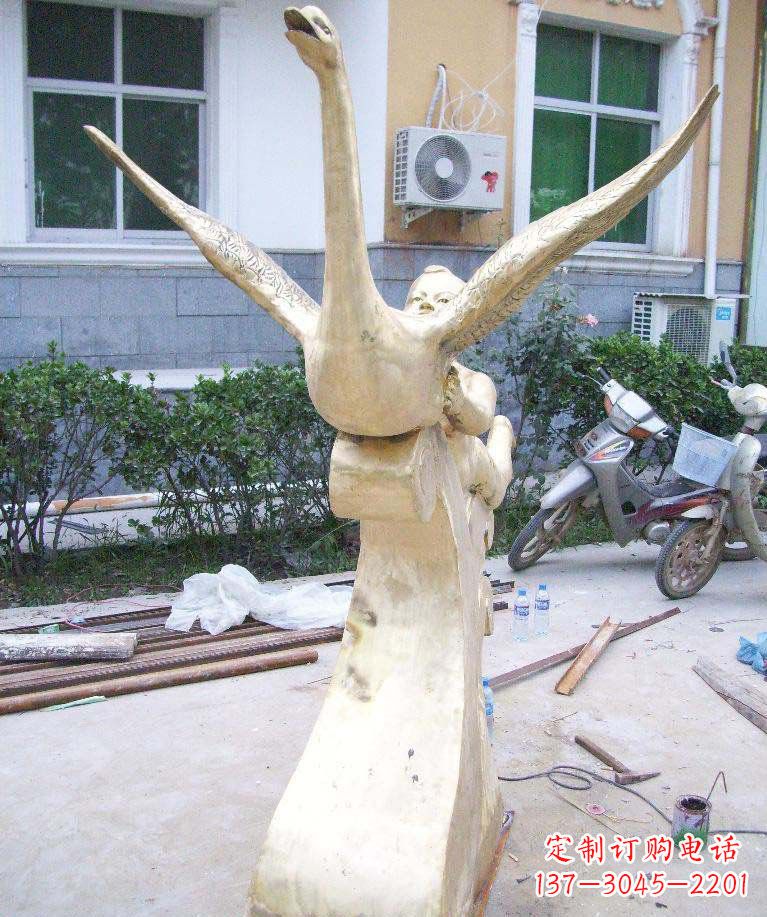孩子与天鹅·梦幻铜雕 孩子与天鹅·梦幻铜雕