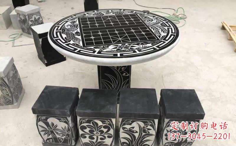 公园小区景区梅兰竹菊桌凳石雕