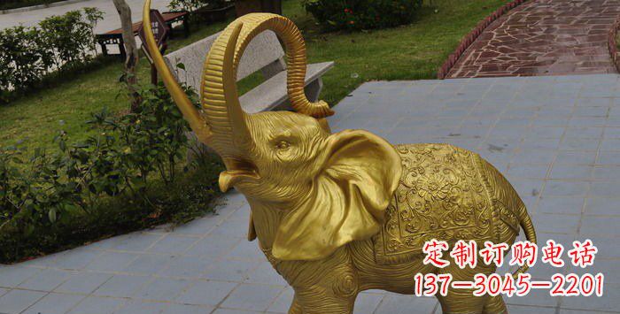 公园小象动物铜雕 公园小象动物铜雕