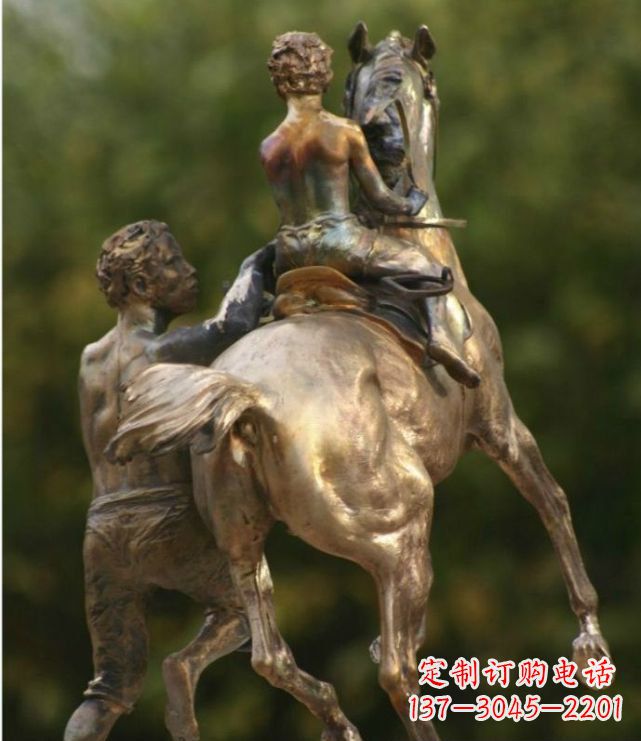 公园/骑马/人物/小品/铜雕-公园学骑马的人物小品铜雕 公园/骑马/人物/小品/铜雕-公园学骑马的人物小品铜雕