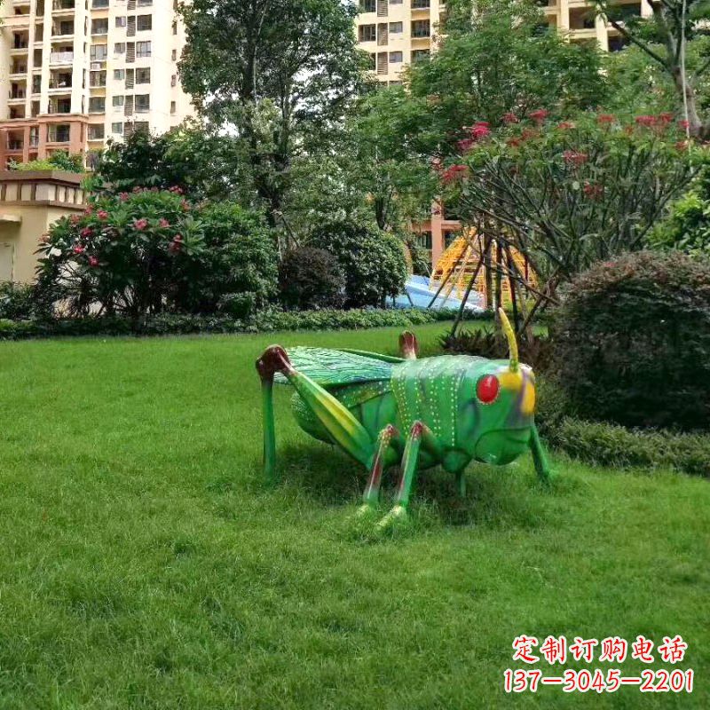 公园园林草坪动物蝗虫雕塑摆件