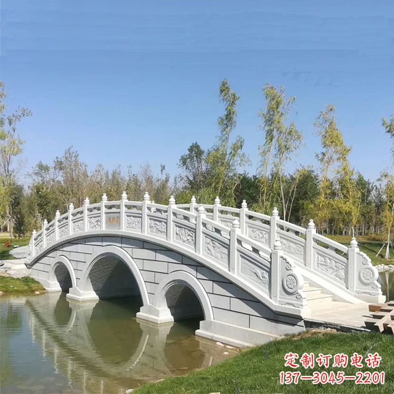 公园园林大型汉白玉石雕桥