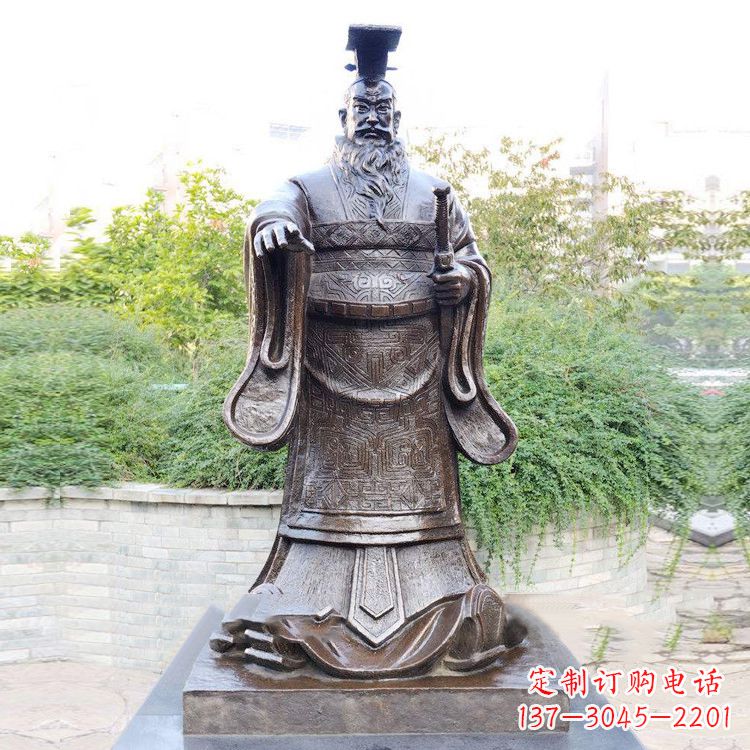 公园原理历史名人古代著名帝王雕塑秦始皇雕像