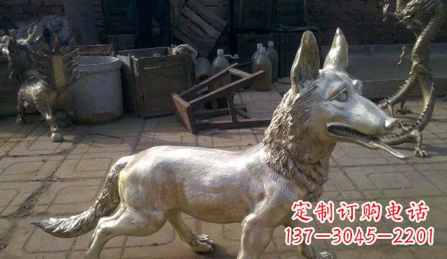 铸铜小狗动物雕塑 铸铜小狗动物雕塑